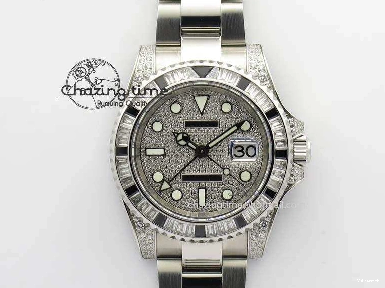 Bracelet A3186 Bp-Maker Black SS 116759 II On Dial SS Diamond Ruby Crystal GMT-Master 0312